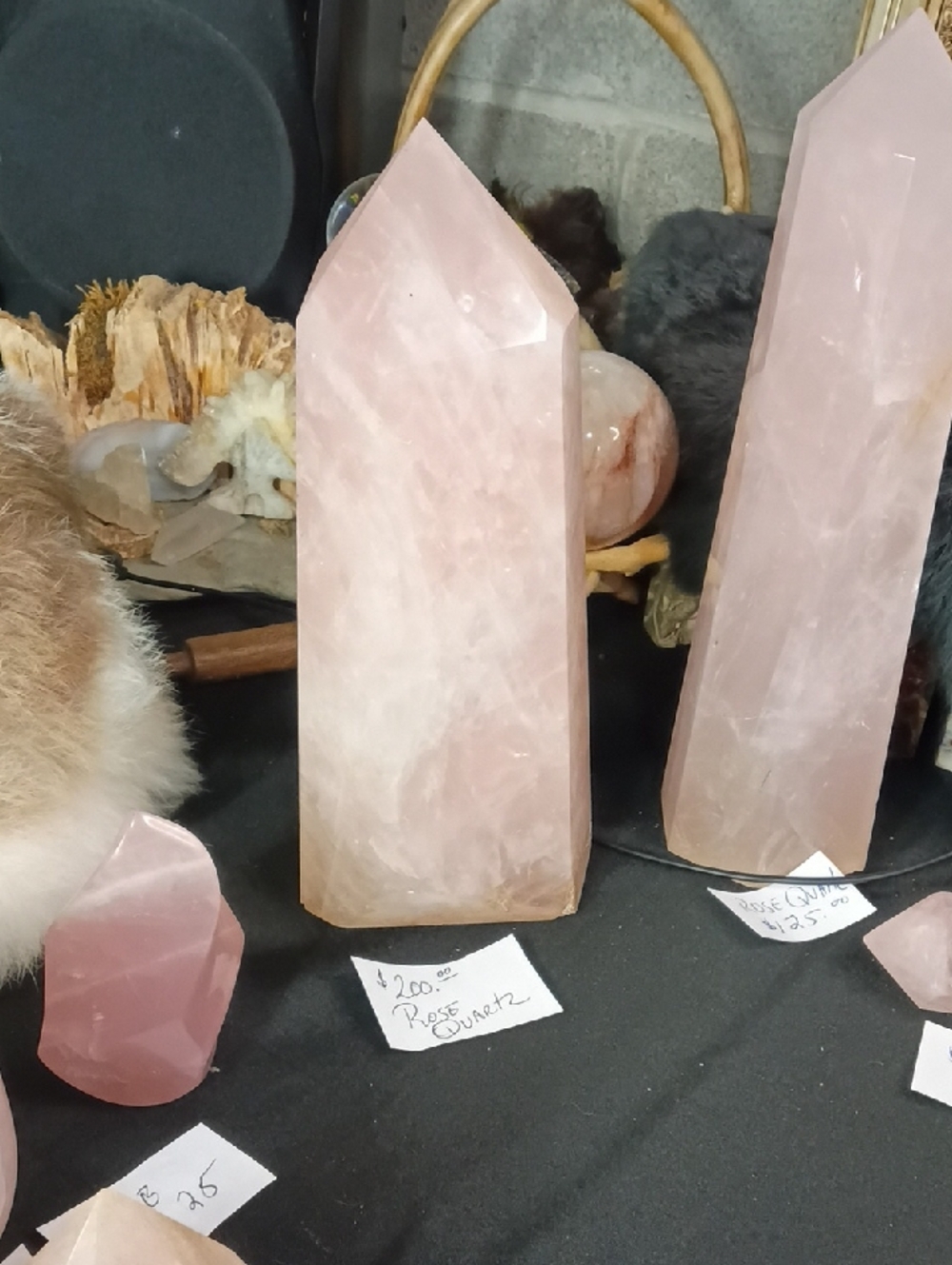 Rose Quartz Crystal Tower - Pink Decorative Point